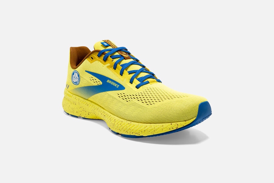 Brooks Launch 8 Road Running Shoes Womens Yellow/Blue 746083-OWH